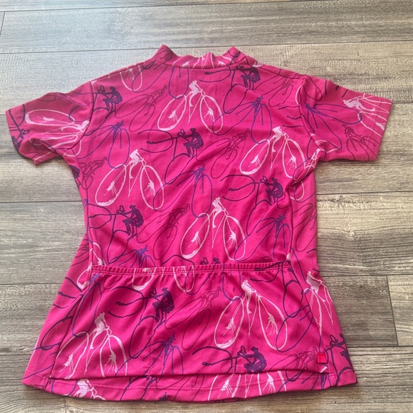 Women’s Pink Terry Bike Shirt Jersey Size Small S with back pockets - Picture 9 of 10